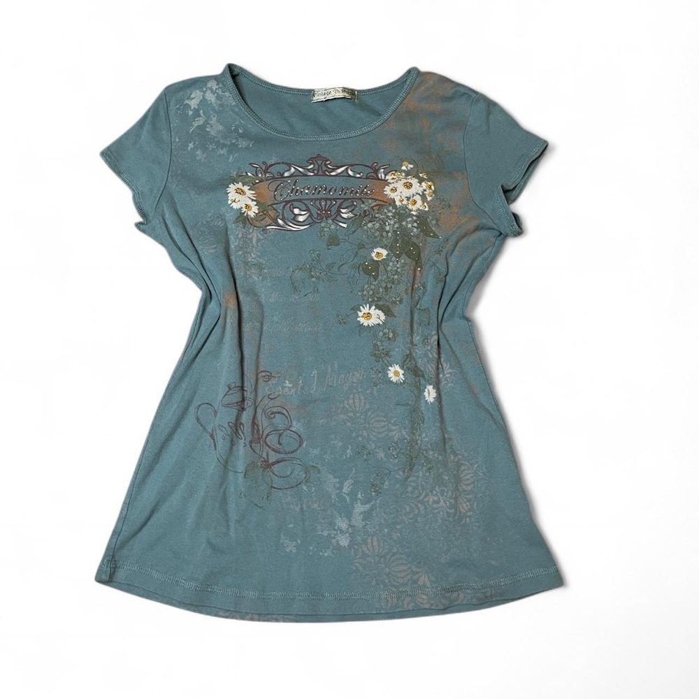 blue y2k top